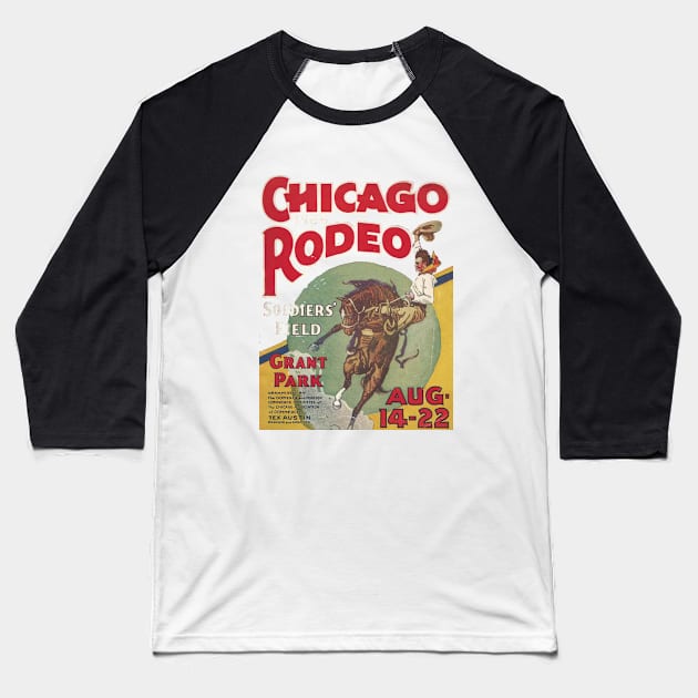 Chicago  Rodeo Baseball T-Shirt by retrorockit